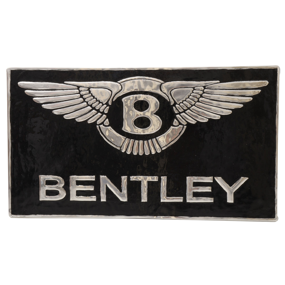 Bentley Sign Black Large Aluminium Wall Plaque