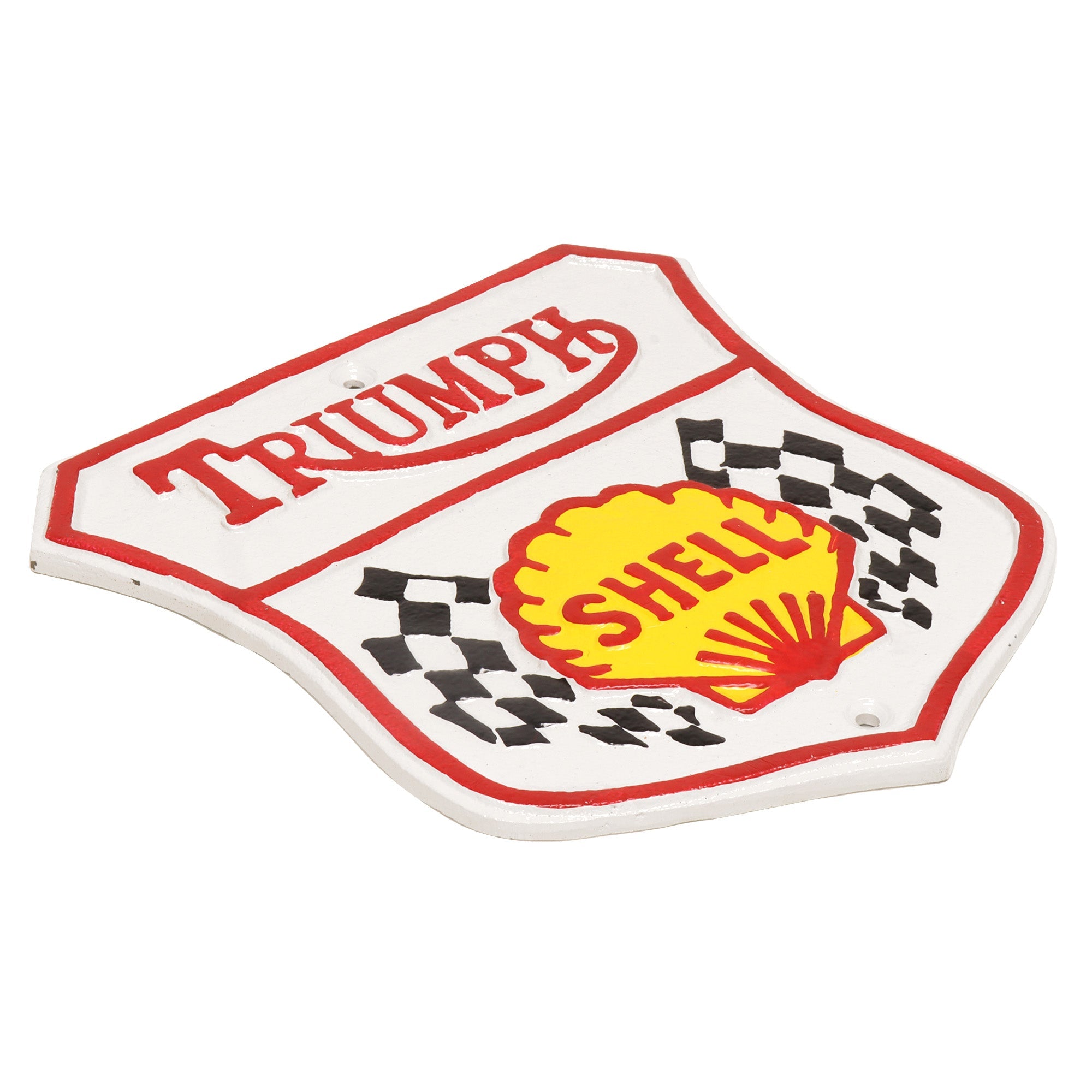 Triumph Shell Cast Iron Wall Sign