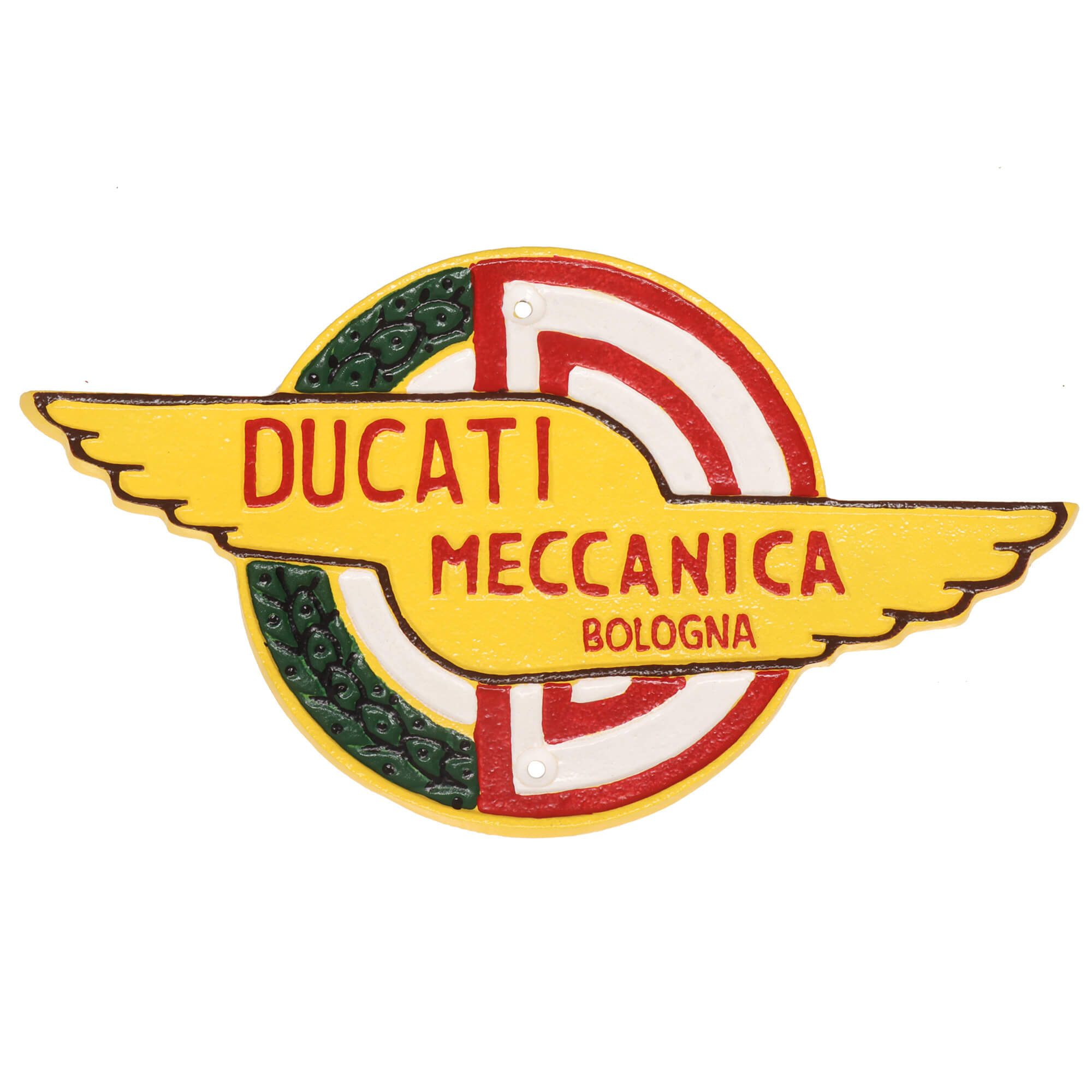 Ducati Motorcycle Cast Iron Wall Sign