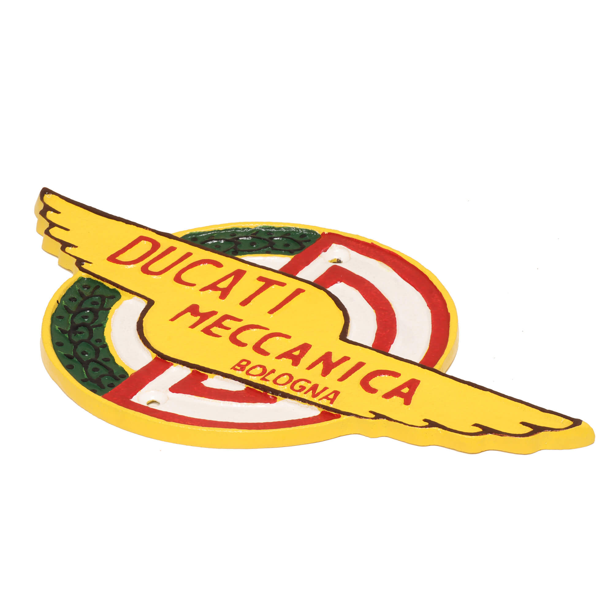 Ducati Motorcycle Cast Iron Wall Sign