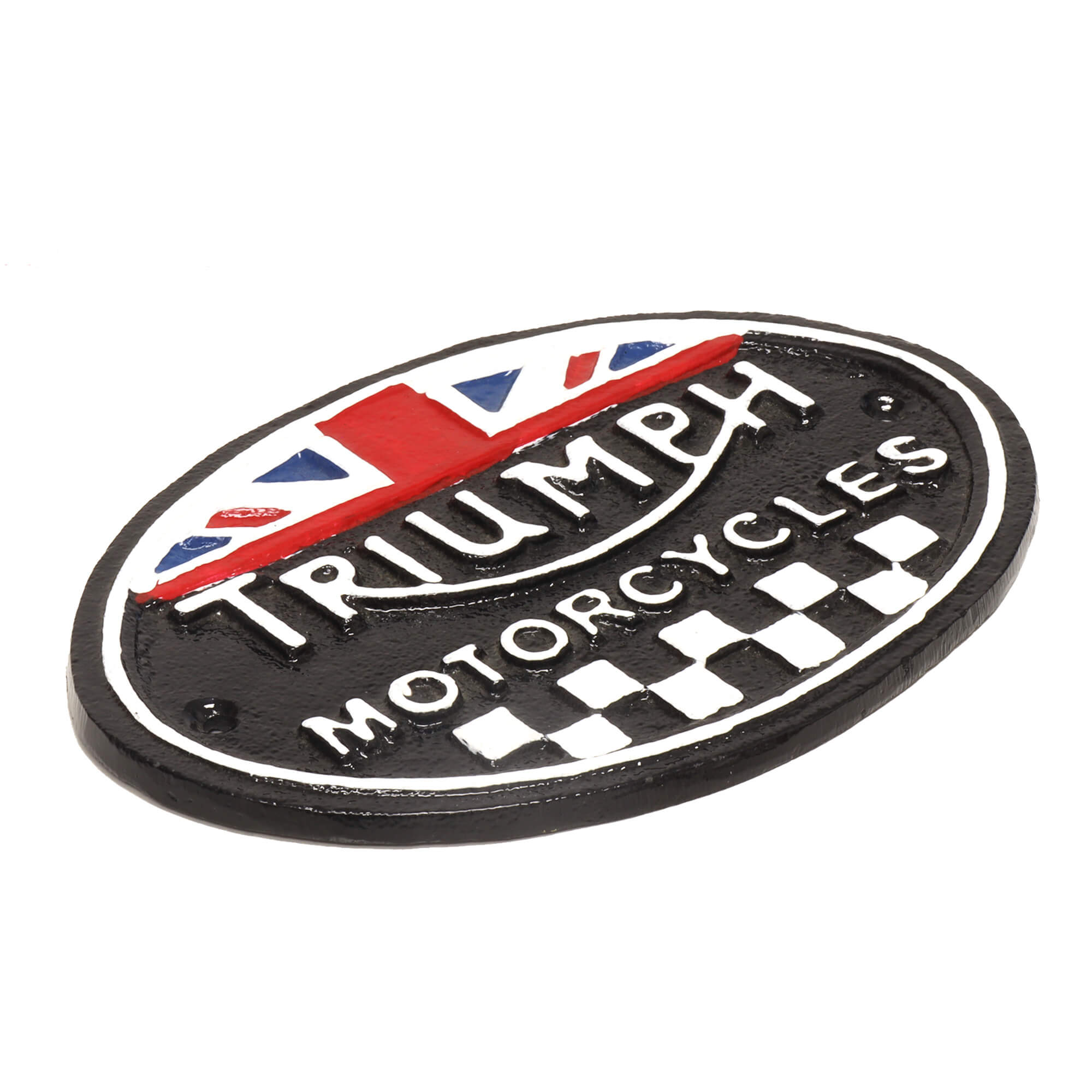 Triumph Motorcycles Oval Cast Iron Wall Sign