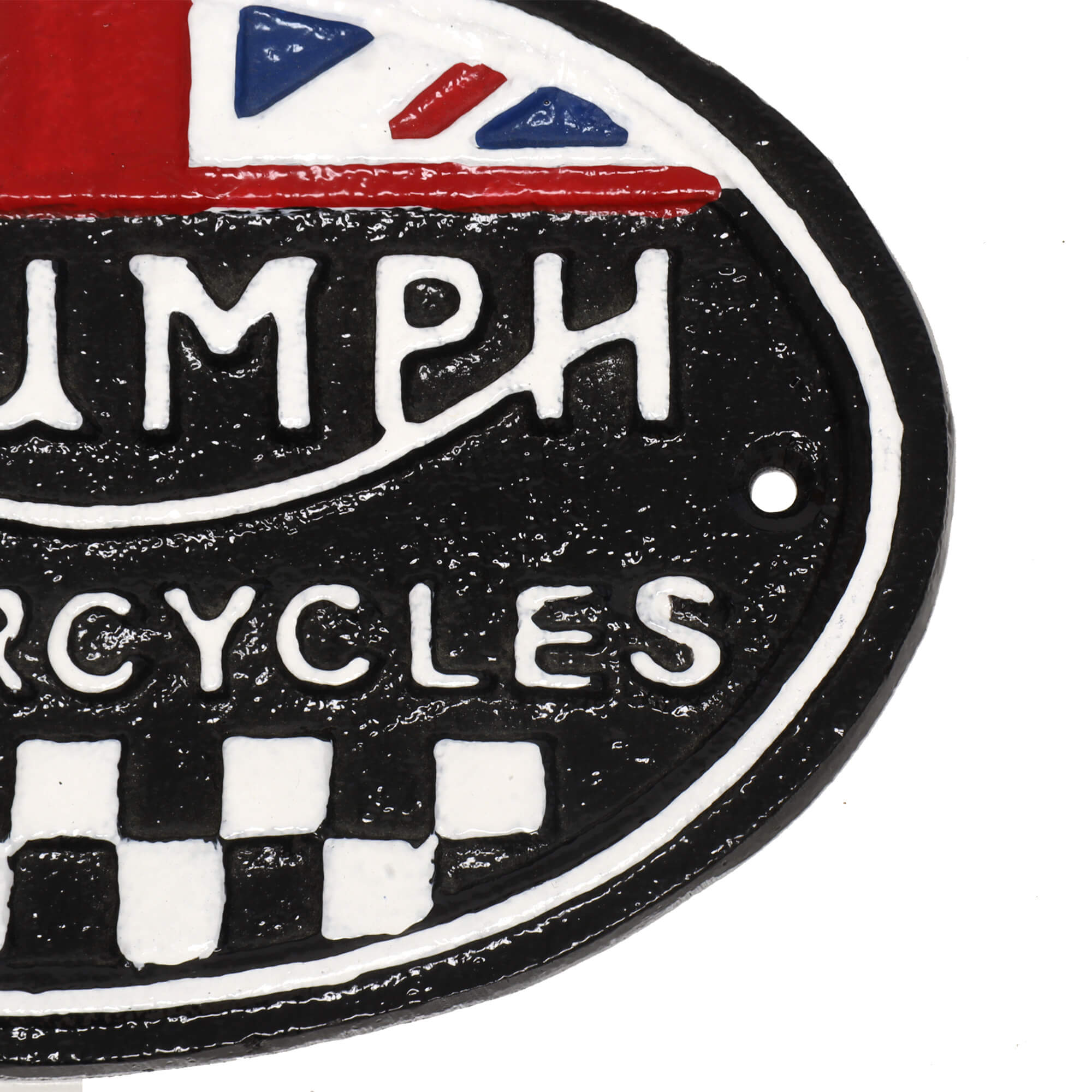 Triumph Motorcycles Oval Cast Iron Wall Sign