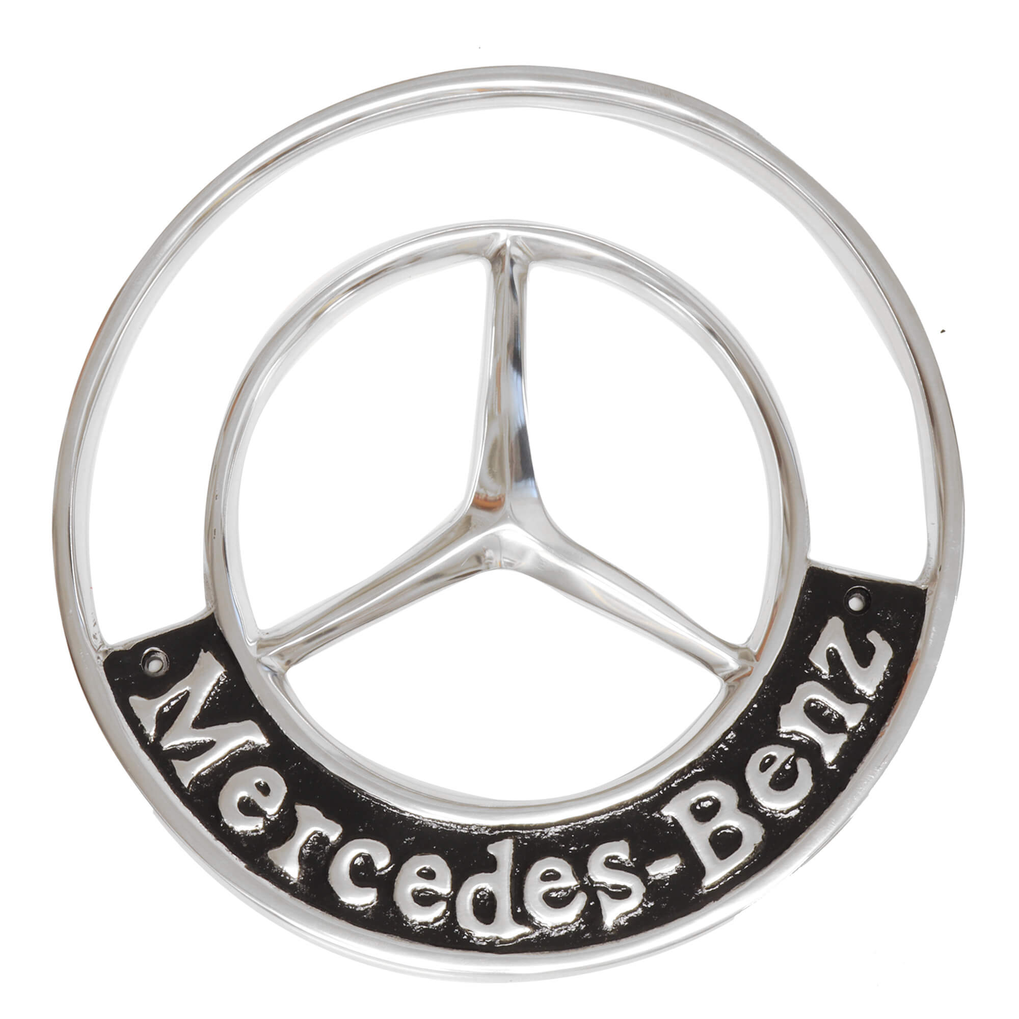 Mercedes Silver Aluminium Wall Sign