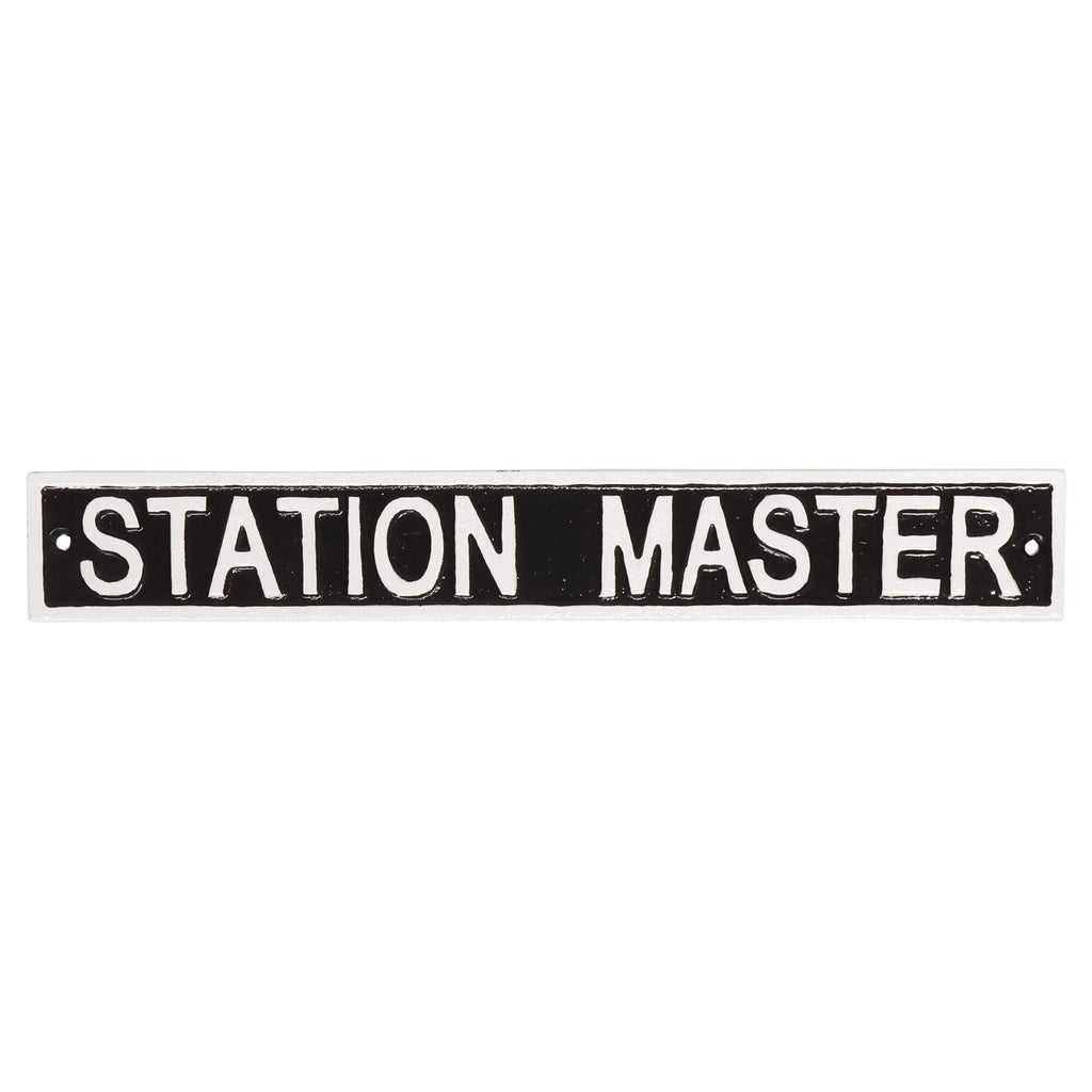 Station Master Decorative Cast Iron Wall Sign