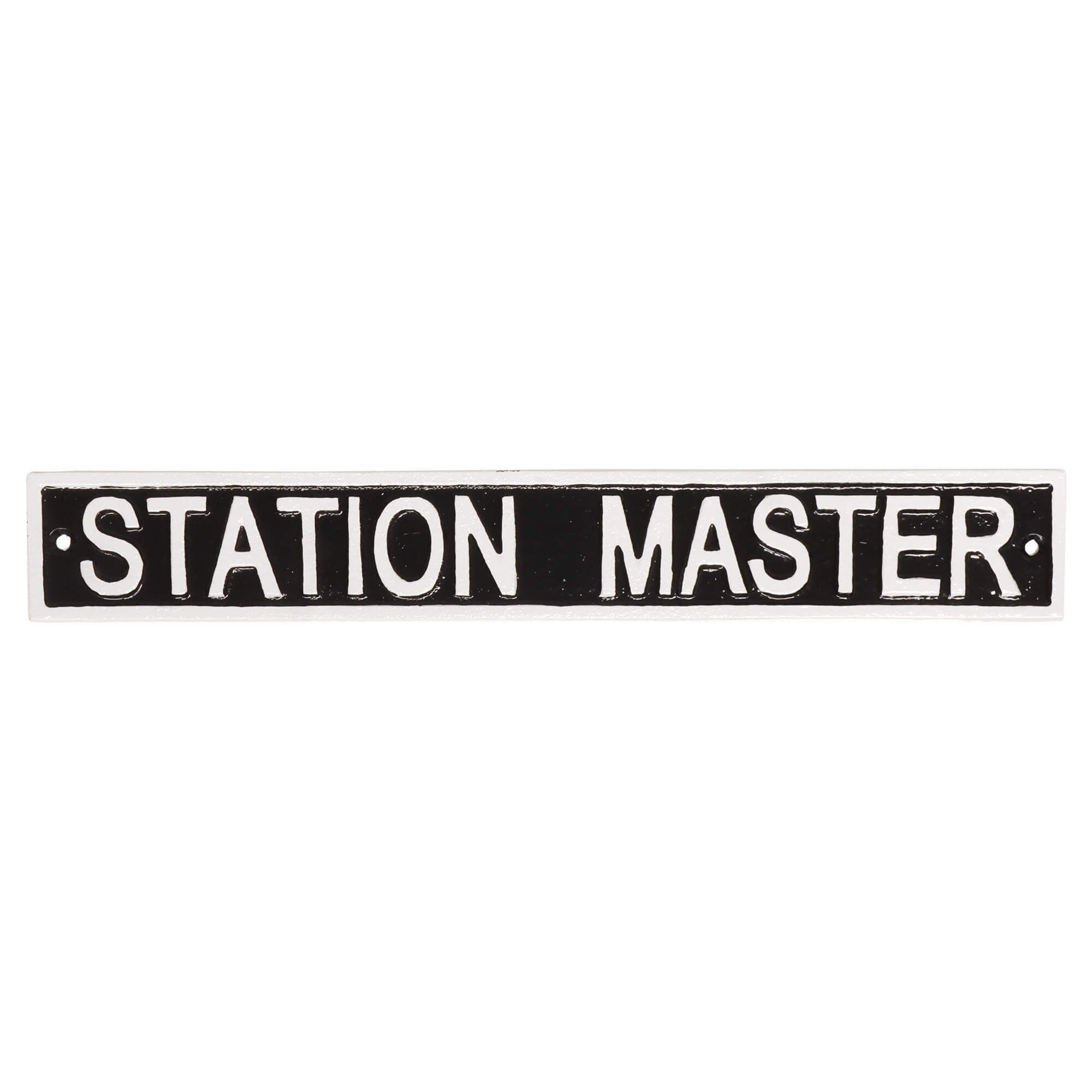 Station Master Decorative Cast Iron Wall Sign
