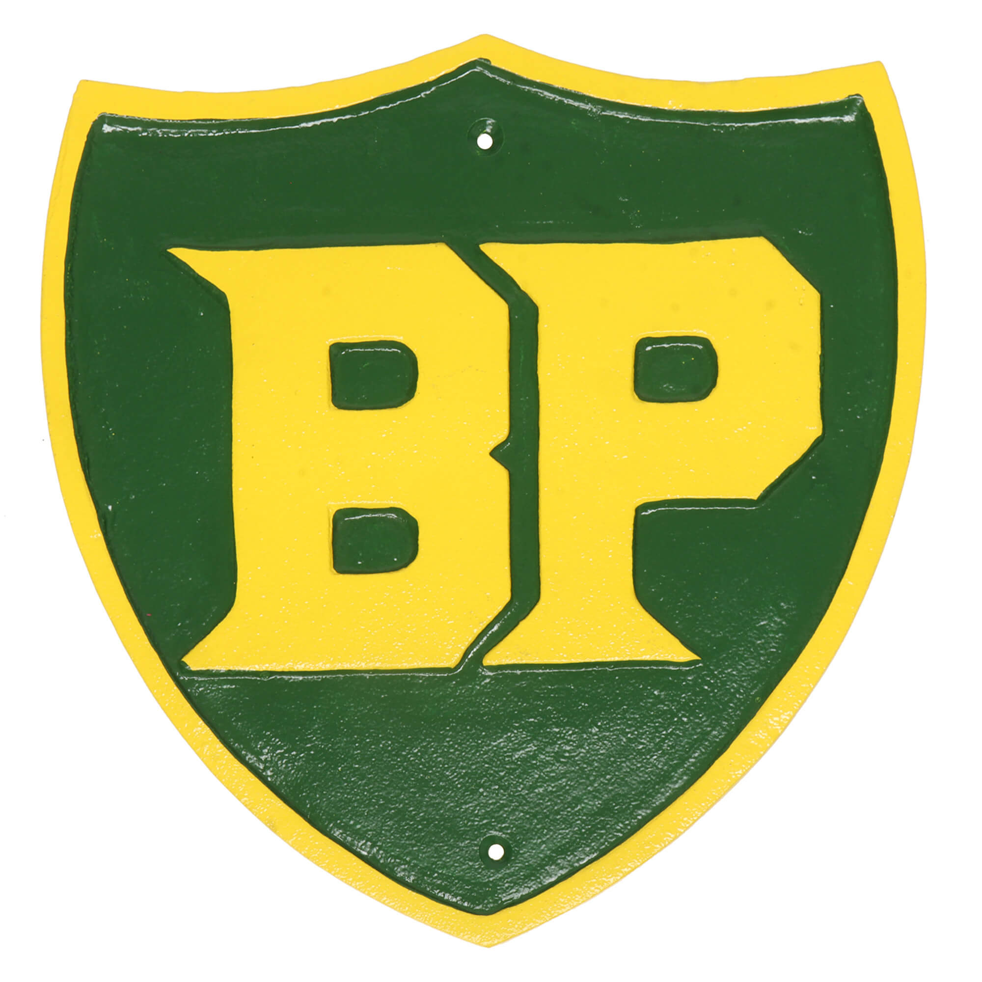 BP Shield Cast Iron Wall Sign