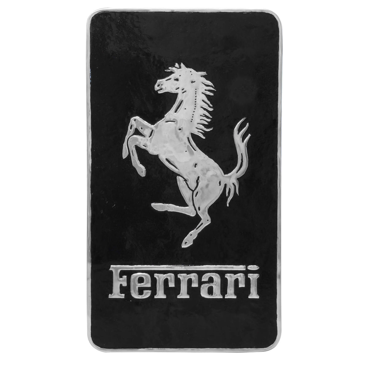 Ferrari Black Large Aluminium Wall Sign