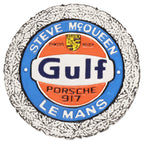 Gulf Steve McQueen Porsche Cast Iron Wall Sign