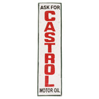 Castrol Ask For Large Cast Metal Wall Sign