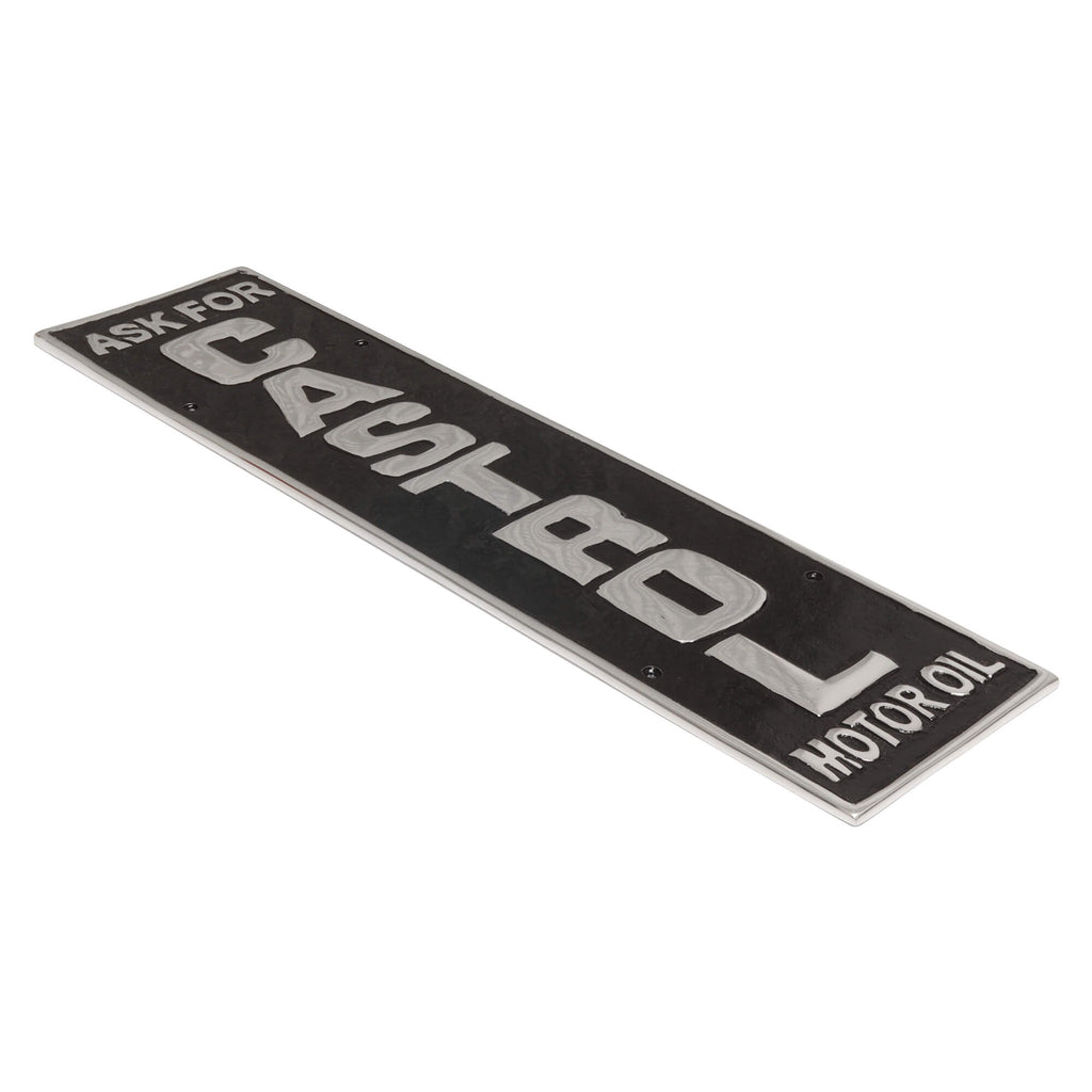 Castrol Ask For Black Aluminium Wall Sign