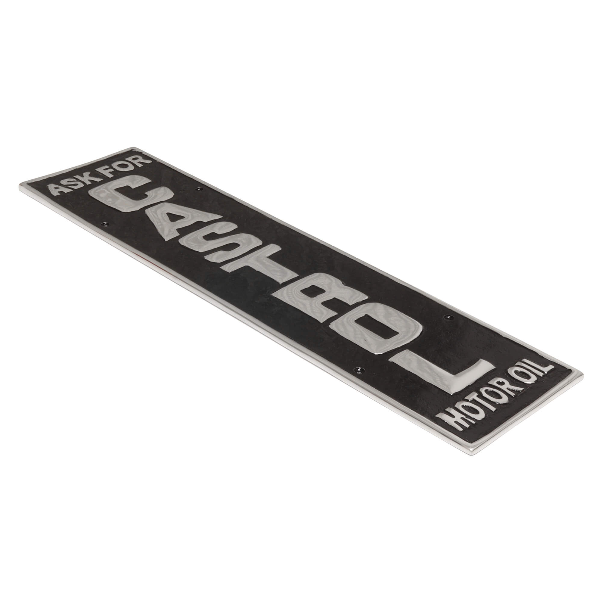 Castrol Ask For Black Aluminium Wall Sign