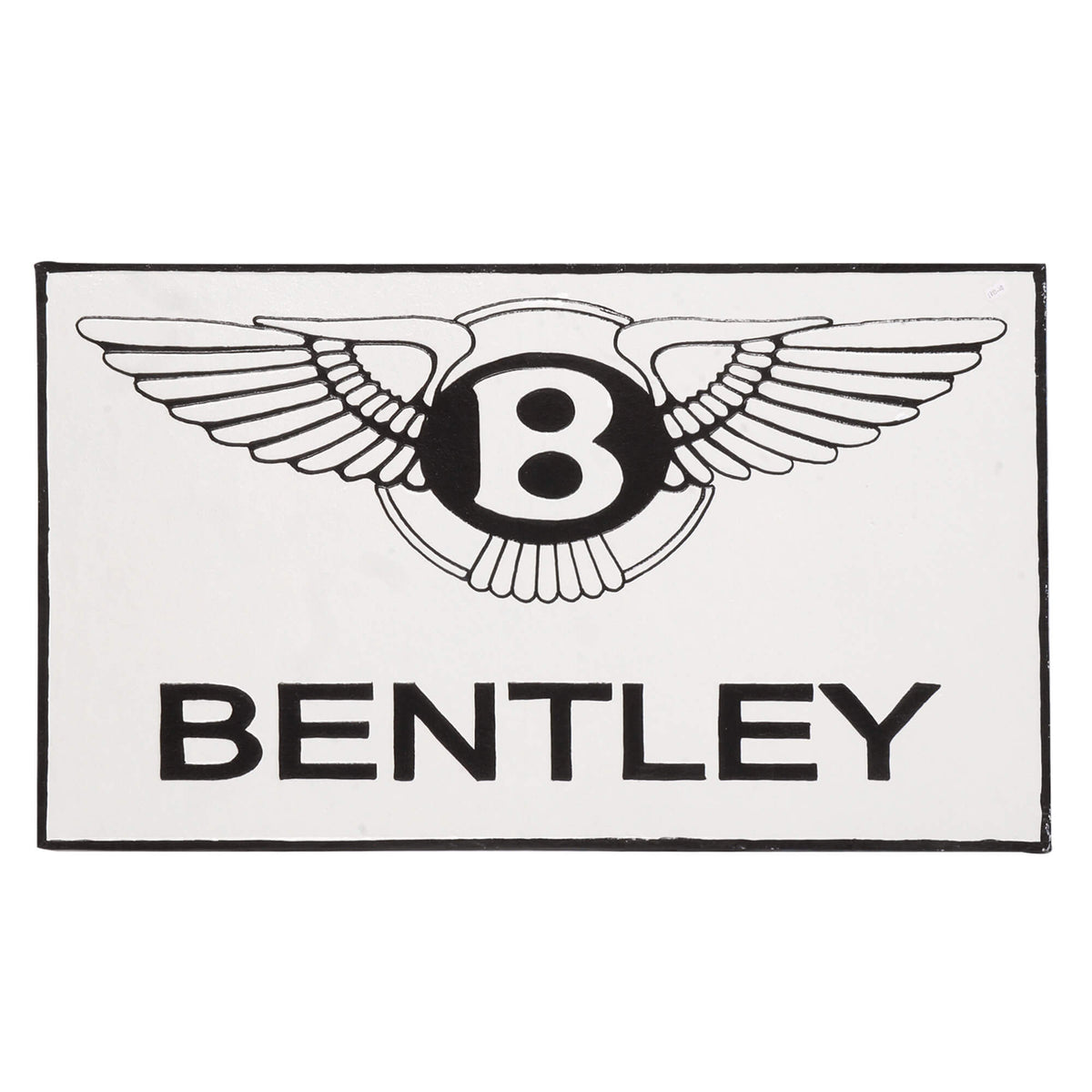 Bentley Sign White Large Aluminium Wall Plaque