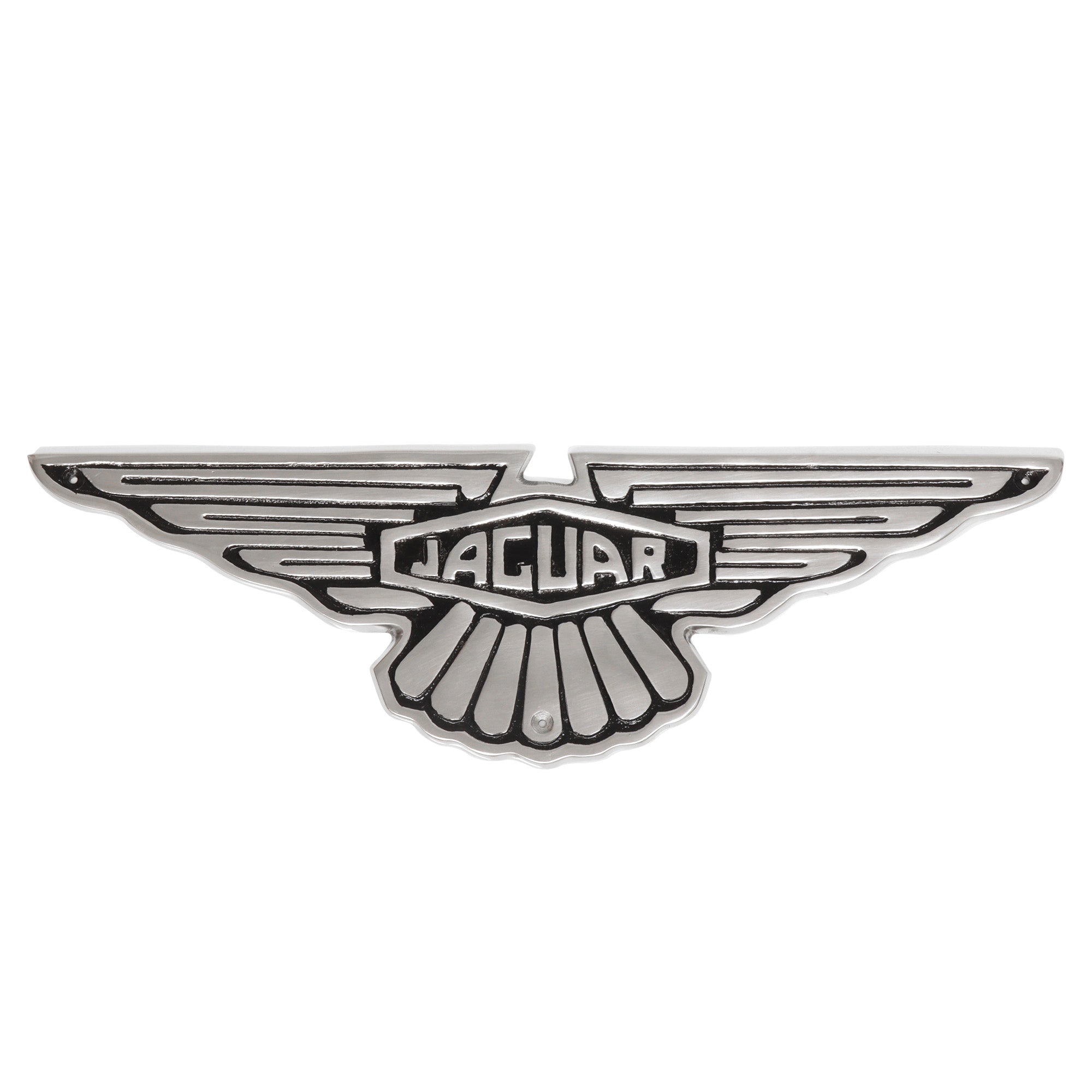 Jaguar Wings Large Black Aluminium Wall Sign