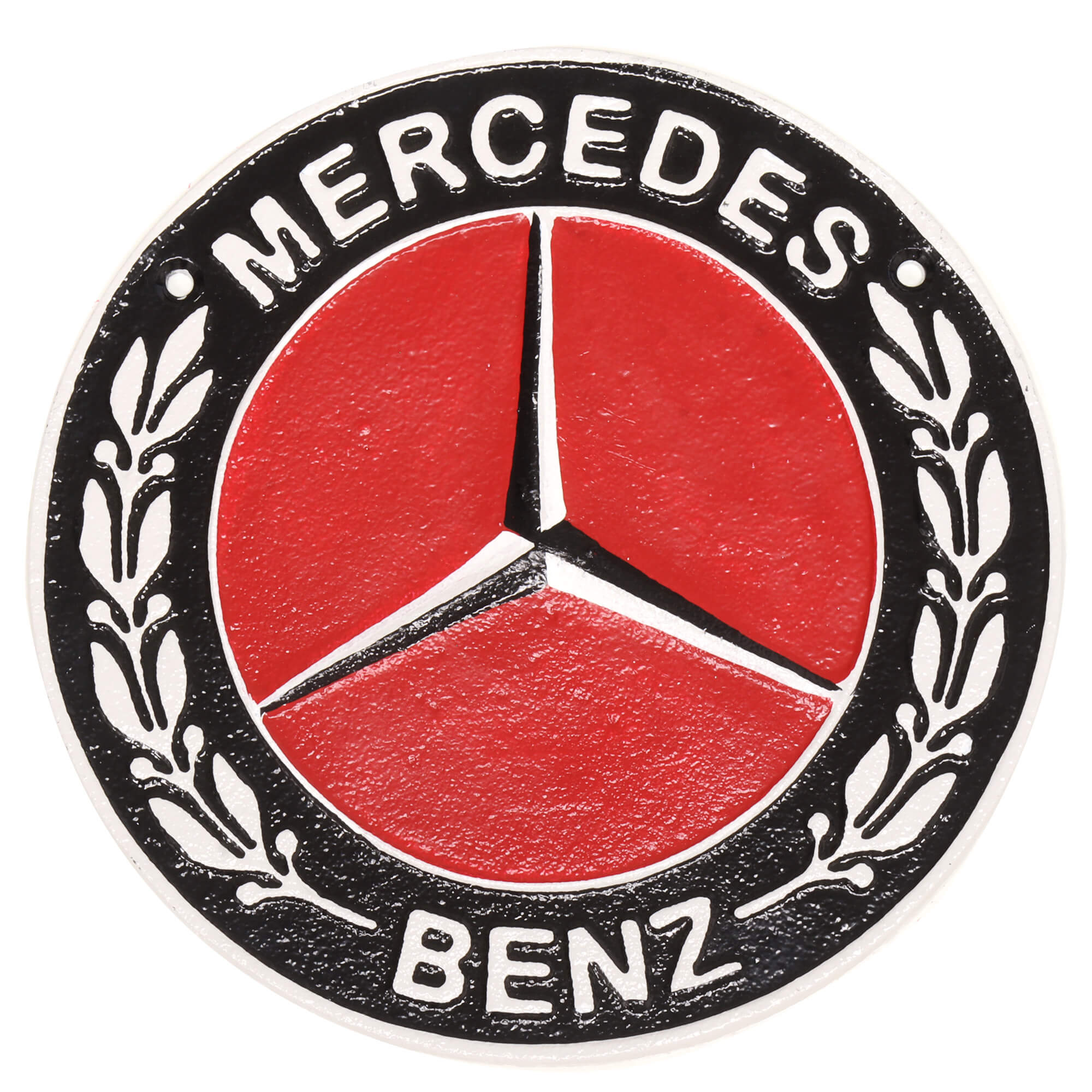 Mercedes Benz Round Cast Iron Wall Sign