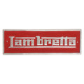 Lambretta Red Rectangle Aluminium Wall Sign