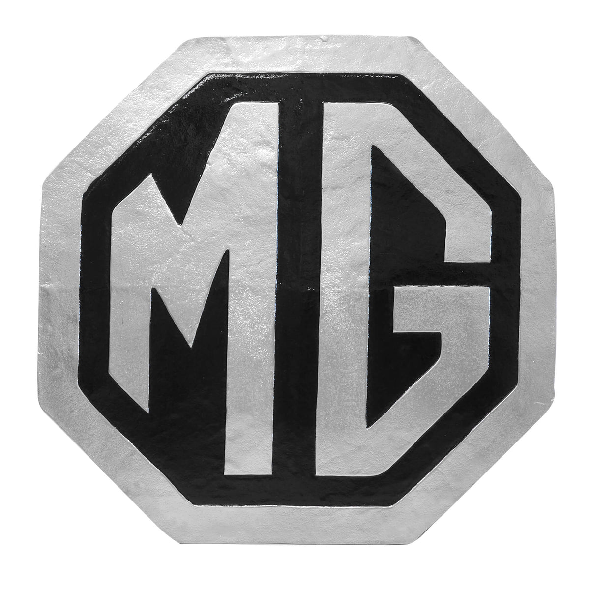 MG Large Black Aluminium Wall Plaque