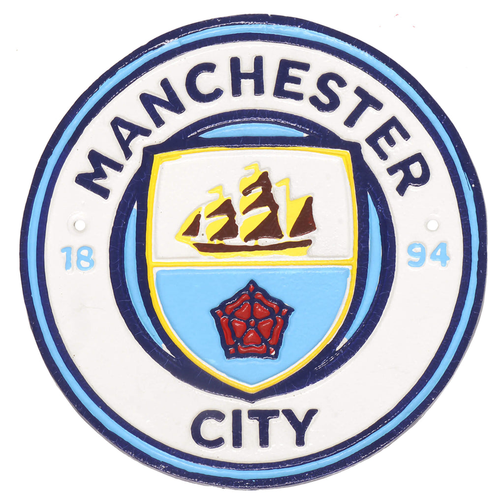 Manchester City Football Cast Iron Wall Sign