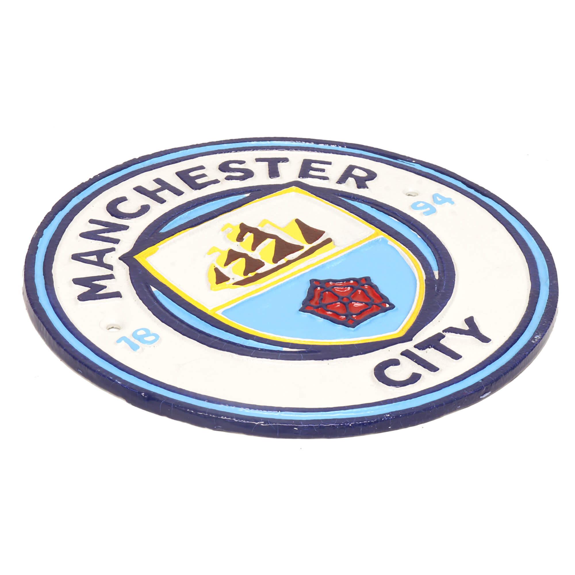 Manchester City Football Cast Iron Wall Sign