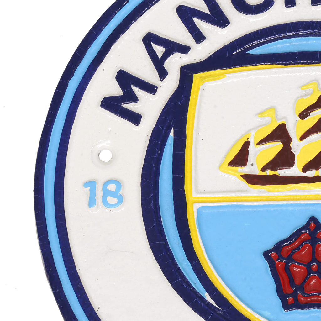 Manchester City Football Cast Iron Wall Sign