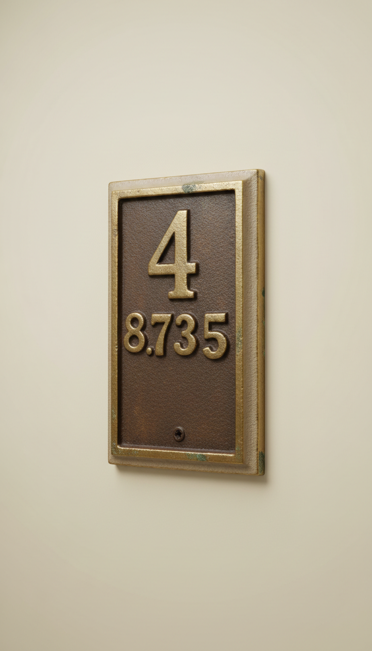 Cast Iron House Number Plaque