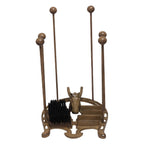 Cast Iron Horse Shoe Boot Holder Scraper & Brush