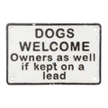 Dogs Welcome Cast Iron Wall Sign