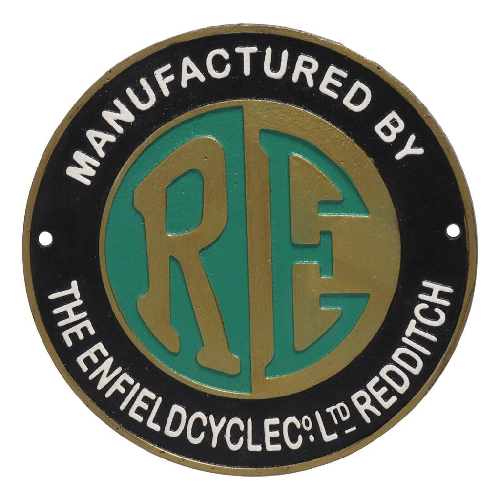 Royal Enfield Motorcycles Cast Iron Wall Sign