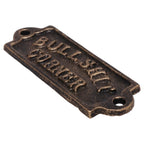 'Bull Shit Corner' Cast Iron Wall Sign