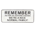 Normal Family Cast Iron Wall Sign